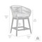 Armen Living Tutti Frutti Indoor Outdoor Counter Height Bar Stool in Black Brushed Eucalyptus Wood with Gray Rope LCTFBAGRBL26 - alternate 5